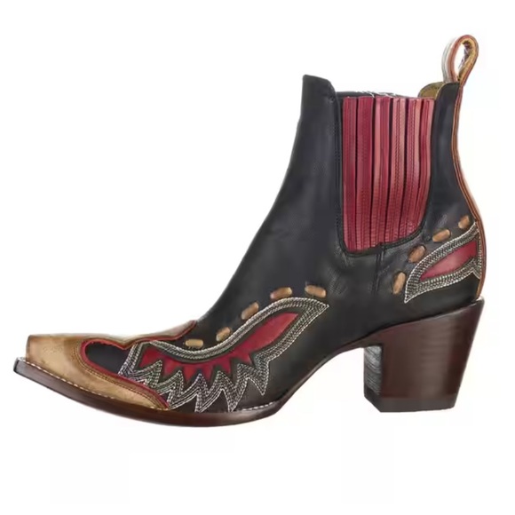Old Gringo Quiroga Boots crimson chocolate leather in-lay over-lay RTL $595 - Picture 12 of 16